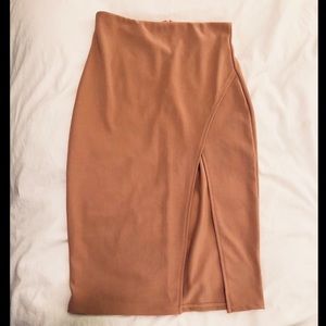 Blush pencil skirt